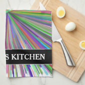 Mehrfarbige Linie Explosions-Muster + Geschirrtuch (Viertel Falte)