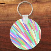 mehrfarbige Linien, abstraktes Design Schlüsselanhänger (Vorderseite)