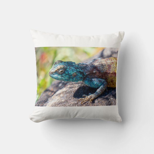 mehrfarbige Lizard-Tasche Kissen (Vorderseite)