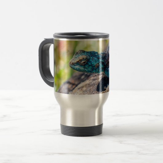 mehrfarbige Lizard-Tasse Reisebecher (Vorderseite Links)