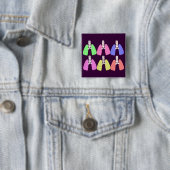 Mehrfarbige Lungen - Atemtherapiedesign Button (Beispiel)
