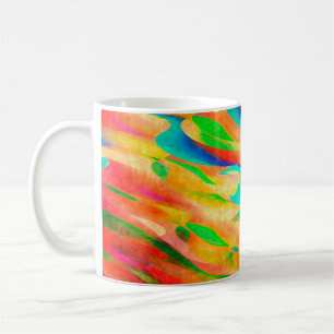 mehrfarbige Malerei Kunst abstraktes Wallpaper Hin Kaffeetasse
