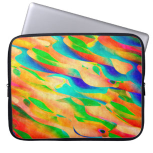 mehrfarbige Malerei Kunst abstraktes Wallpaper Hin Laptopschutzhülle