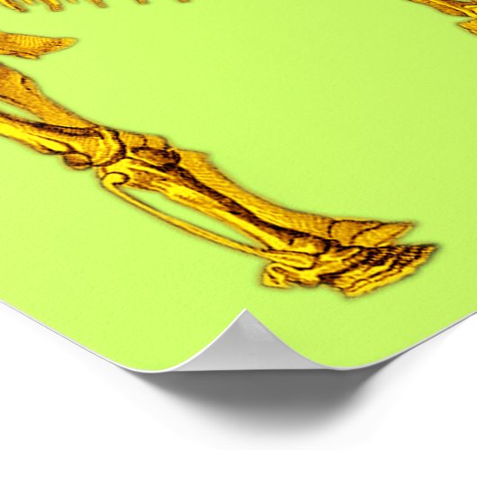 Mehrfarbige Mammoth-Skelette Poster (Ecke)