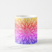Mehrfarbige Mandala-Design Original Kunst Tasse (Mittel)