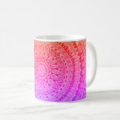 Mehrfarbige Mandala Original Kunst Tasse (VorderseiteRechts)
