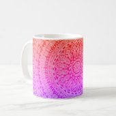 Mehrfarbige Mandala Original Kunst Tasse (Vorderseite Links)