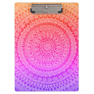 Mehrfarbige Mandala-Originalkunst Klemmbrett
