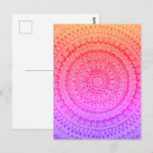 Mehrfarbige Mandala-Originalkunst  Postkarte (Vorne/Hinten)