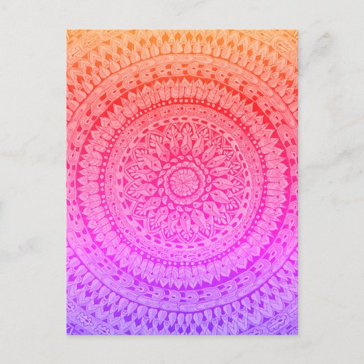 Mehrfarbige Mandala-Originalkunst  Postkarte (Vorderseite)
