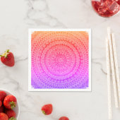 Mehrfarbige Mandala-Originalkunst Serviette (Beispiel)