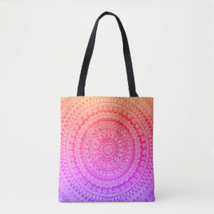 Mehrfarbige Mandala-Originalkunst Tasche
