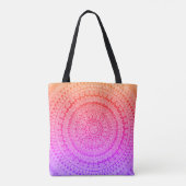 Mehrfarbige Mandala-Originalkunst  Tasche (Rückseite)
