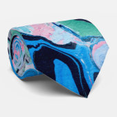 mehrfarbige Marmorsteintextur Krawatte (Gerollt)