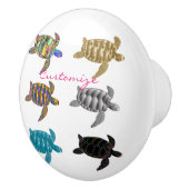 Mehrfarbige Meeresschildkröten Thunder_Cove Keramikknauf (Rechts)