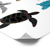 Mehrfarbige Meeresschildkröten Thunder_Cove Poster (Ecke)