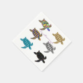 Mehrfarbige Meeresschildkröten Thunder_Cove Serviette (Ecke)