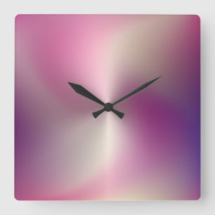 Mehrfarbige Metallschalenuhr Quadratische Wanduhr