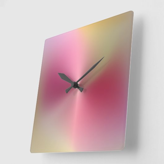Mehrfarbige Metallschalenuhr Quadratische Wanduhr (Winkel)