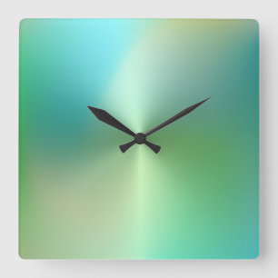 Mehrfarbige Metallschalenuhr Quadratische Wanduhr