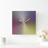 Mehrfarbige Metallschalenuhr Quadratische Wanduhr (Zuhause)