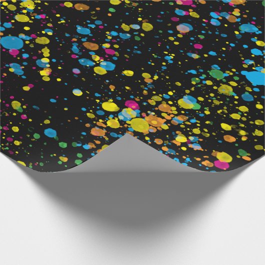 Mehrfarbige Mini-Paint-Spritzer Confetti Blast Geschenkpapier (Ecke)