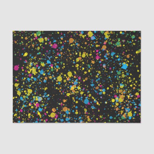 Mehrfarbige Mini-Paint-Spritzer Confetti Blast Seidenpapier (Vorderseite)
