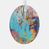 Mehrfarbige Mixed-Media-Kunst Ornament Aus Glas (Vorderseite Rechts)