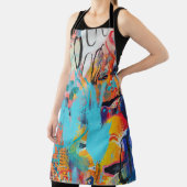 Mehrfarbige Mixed-Media-Kunst Schürze (InSitu)