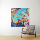 Mehrfarbige Mixed-Media-Kunst Wandteppich (Beispiel (Horizontal))