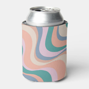 Mehrfarbige moderne Retro-Wellendesign Dosenkühler