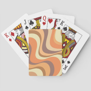 Mehrfarbige moderne Retro-Wellendesign Spielkarten