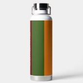 Mehrfarbige moderne Streifen mit Namen Trinkflasche (Rückseite)