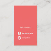 Mehrfarbige, moderne Zickzack Streifen Visitenkarte (Rückseite)