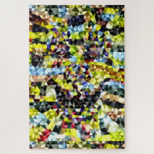 Mehrfarbige Mosaik-Geometrie Zeitgenössische Kunst Puzzle