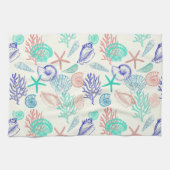 Mehrfarbige Muscheln Geschirrtuch (Horizontal)