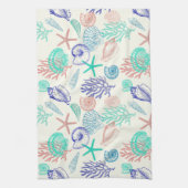 Mehrfarbige Muscheln Geschirrtuch (Vertikal)