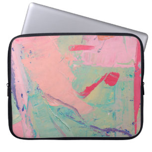 Mehrfarbige Ölfarbe Textur. Abstrakte Kunststütze Laptopschutzhülle