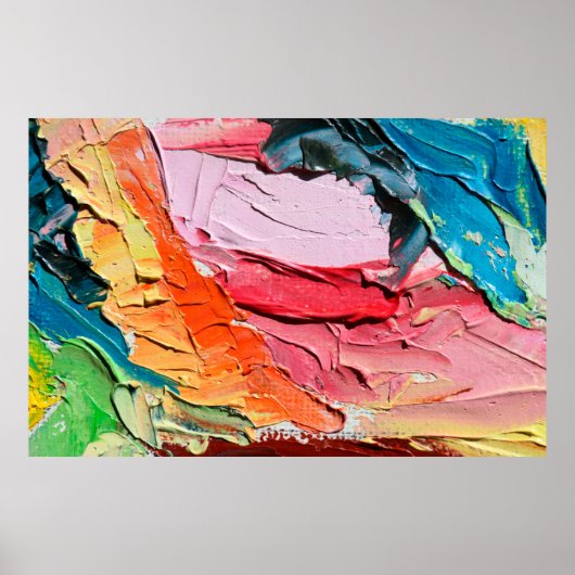 Mehrfarbige Ölfarbe Textur. Abstrakte Kunststütze Poster (Vorne)