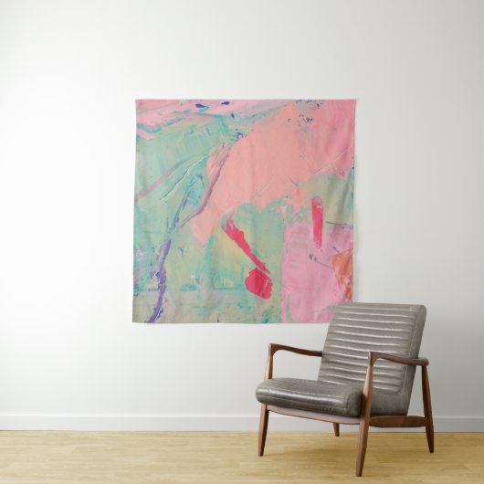 Mehrfarbige Ölfarbe Textur. Abstrakte Kunststütze Wandteppich (Beispiel (Horizontal))