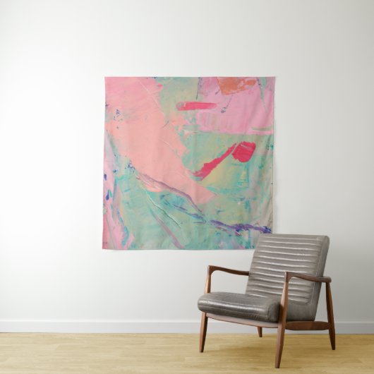 Mehrfarbige Ölfarbe Textur. Abstrakte Kunststütze Wandteppich (Beispiel)