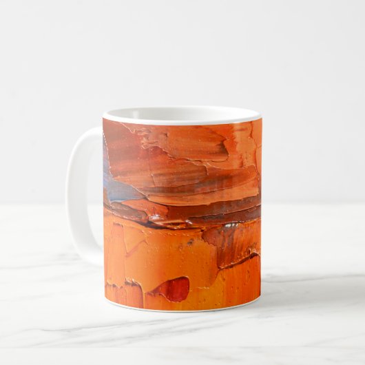 Mehrfarbige Ölfarbe Textur. Abstrakter Kunstgriff Kaffeetasse (Vorderseite Links)