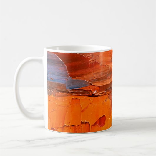 Mehrfarbige Ölfarbe Textur. Abstrakter Kunstgriff Kaffeetasse (Links)