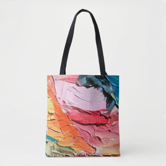Mehrfarbige Ölfarbe Textur. Abstrakter Kunstgriff Tasche (Vorderseite)