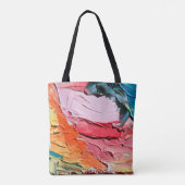 Mehrfarbige Ölfarbe Textur. Abstrakter Kunstgriff Tasche (Rückseite)