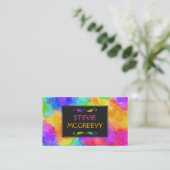 mehrfarbige Ölfarbe Visitenkarte (Stehend Vorderseite)