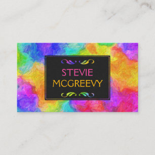 Mehrfarbige Ölfarbe Visitenkarte