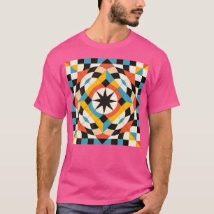 Mehrfarbige optische Täuschung Kreisförmige Form m T-Shirt