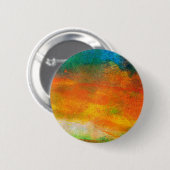 mehrfarbige Orange- und grüne Abstrakte Acrylfarbe Button (Vorne & Hinten)