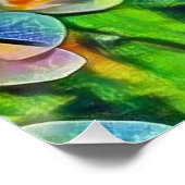 mehrfarbige orchide Blume Aquarellmalerei Poster (Ecke)